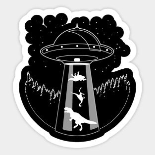 UFO & Dinosaurs | Funny UFO Gift Sticker